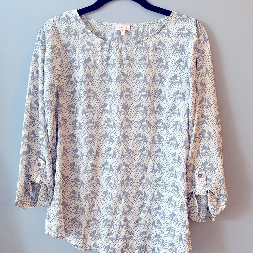 Pixley Elephant Print Blouse